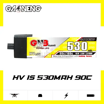 GAONENG GNB LiHV 1S 3.8V 530mAh 90C A30 Plastic Head LiPo Battery