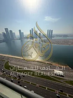 Golden Al Qasba location, 3 bedrooms and a living room with a maid's room, air conditioning, par