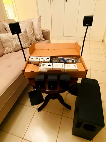 Bose Home Theater Speaker System with Subwoofer and Stands