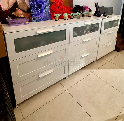 White Wardrobe with Drawers (3 nos.) IKEA
