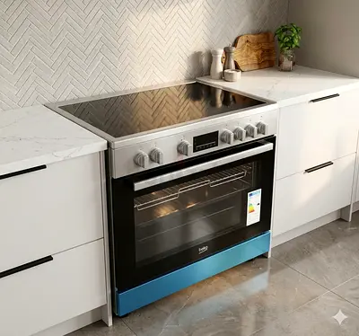 BEKO latest model full electric ceramic 5 hobs stove oven fan cooking range 90x6 by latest model