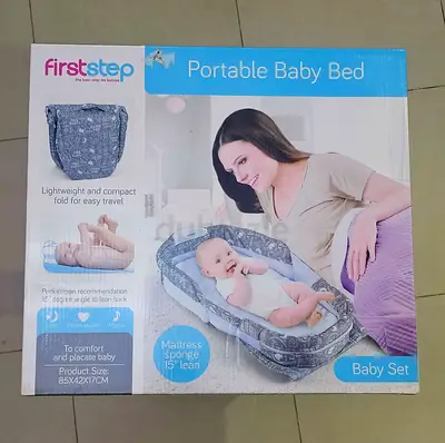 FirstStep Portable Baby Bed (Foldable Travel Bassinet) + Pregnancy Pillow