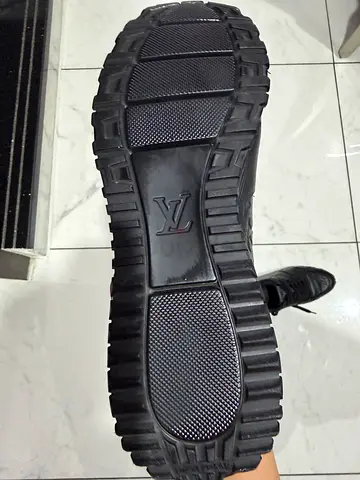 My Louis Vuitton black rubber-soled sneakers