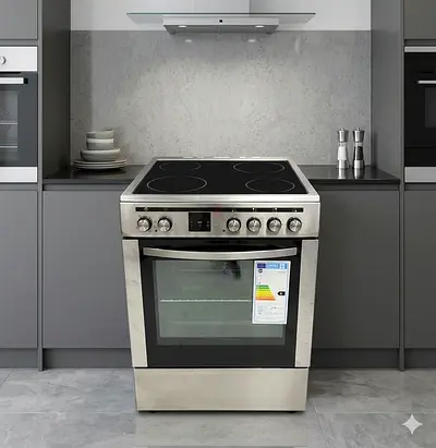 Hoover latest model full electric ceramic 4 hobs oven fan cooking range 60cm by hvc