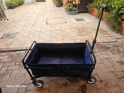 Folding Garden Utility Wagon with Pull Handle - Used