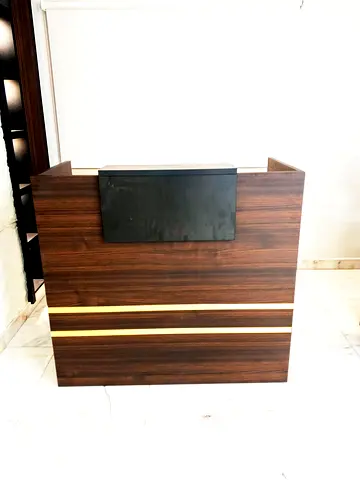Wooden reception counter