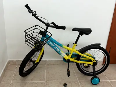 Kids Bicycle with Training Wheels and Front Basket