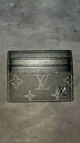 Louis Vuitton black card holder and wallet master quality premium leather.