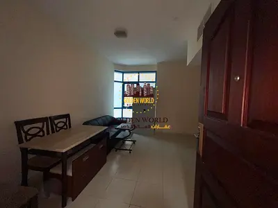 Clean studio in Al Qasimia Al Nad, no deposit, gym in building, prime location near services, AED 25K yearly.