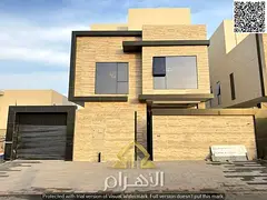 (Modern elevator + private pool) For sale: Luxurious modern villa, two floors and a roof, including