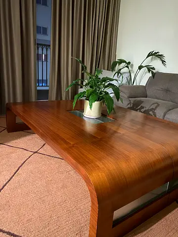 Stylish large Wooden Coffee Table with Glass Inset (185*120)