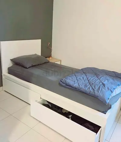 Ikea single bed with mattress underneath 2 storage drawers available in perfect condition