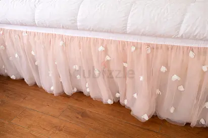 Monique Lhuillier Blush Pink Ethereal Bed Skirt Pottery Barn Kids