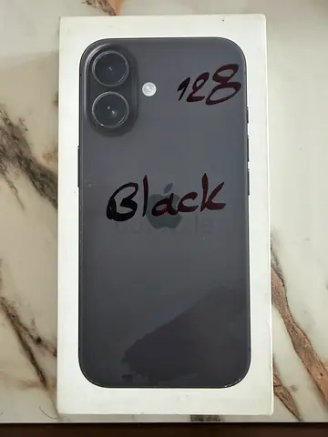 Iphone 16,128Gb , 2 sim , black, sealed , new brand
