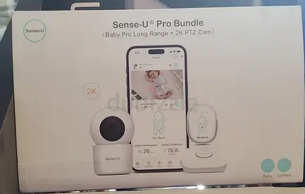 Sense-U Pro Baby Breathing Movement Monitor with 2.5K PTZ Camera: Track Breathing with Gentle Vibrat