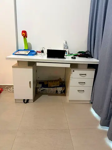 Modern Study Table with Storage