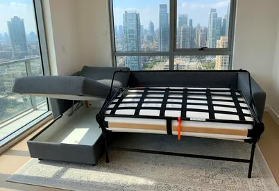 L-Shaped ikea vimle L shape sofa bed with mattress