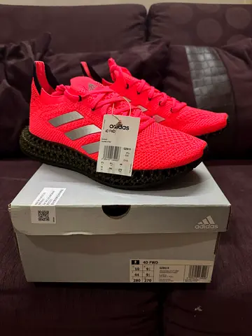 Adidas 4D FWD running shoes — neon red, new with tags
