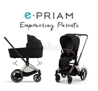 Cybex e-Priam stroller with bassinet and seat (black)