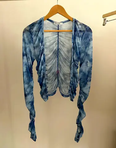 Gloria Jeans Tie-Dye Mesh Long Sleeve Top - S/XS