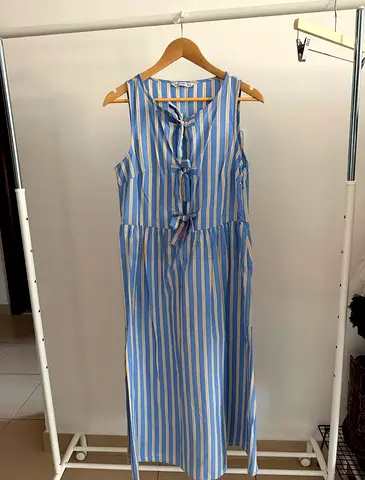 Stradivarius Stripe Maxi Dress, Size M