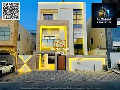 Villa for sale in Al Yasmin area, opposite a park, with electricity and water included. Freehold own