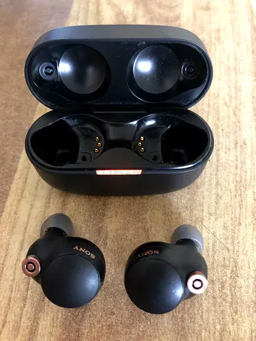 Sony WF-1000XM4 true wireless earbuds with charging case