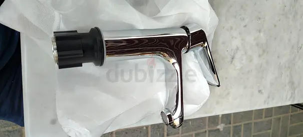 Chrome single-lever basin mixer tap - modern bathroom faucet