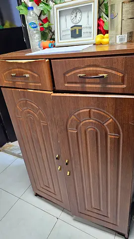 Shoes Wooden Storage Cabinet (2 Drawers, 2 Doors)