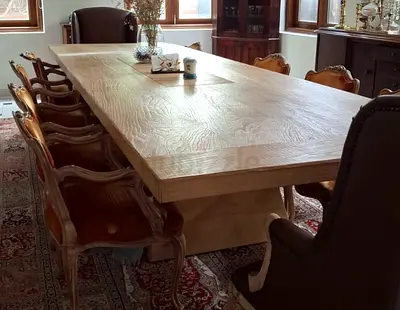 Elegant Dining Table with Rustic Charm