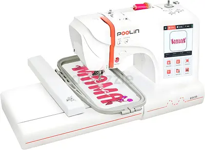PooLin EOC05 Embroidery Machine for Beginners, Large 7 Touchscreen Easy to Use
