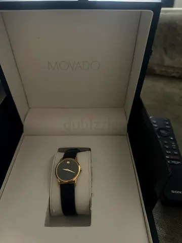 My Movado Museum Classic womens watch - black leather strap, gold case