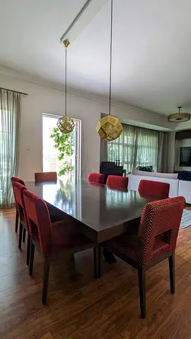 Elegant Dining Table Set with Modern Chairs