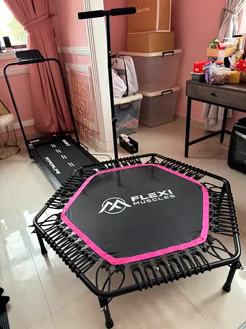 Fitness Trampoline (Rebounder) with Handlebar - Good Condition