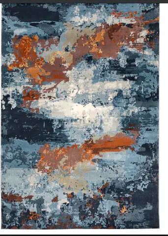 IKEA Reernas Blue abstract thick heavy rug (Made in Egypt)