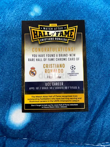 Rare Match Attax Hall of Fame Cristiano Ronaldo Card