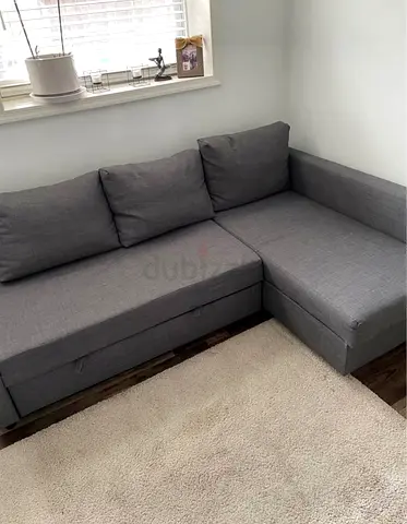 L shape Ikea sofa bed with storage