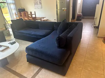 Marina Home Navy L-shaped Sectional Sofa