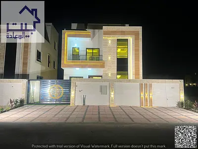 فيلا للبيع بسعر شامل رسوم التسجيل والتملك بمنطقه الحليو 2 _ عجمان ( طابقين + روف ) خلف الخدمات مباشره بالقرب لشارع الشيخ محمد بن زايد _ تملك حر