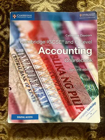 Cambridge IGCSE  O Level Accounting Coursebook (2nd Edition) - Cambridge University Press
