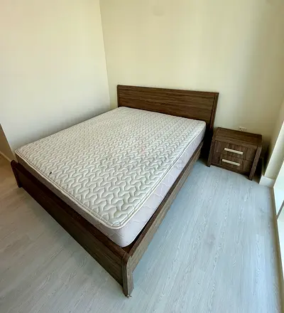 King Bed Set with Mattress and Bedside Tables
