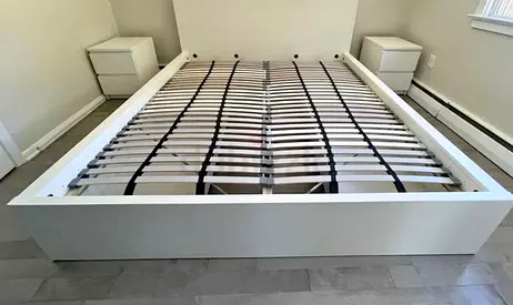 IKEA Malm Queen size bed frame with mattress. (160 × 200 cm)