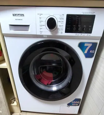 Krypton 7kg Front‑Load Washing Machine with warranty — 1000 RPM, Working Condition