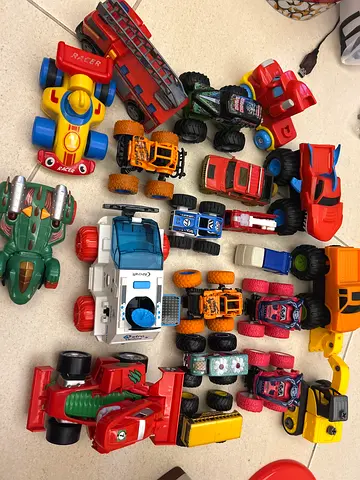 Assorted toy cars