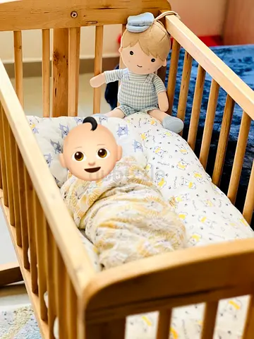 Baby wooden cradle