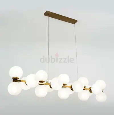 Modern Brass Multi-Globe Pendant Chandelier - 12 Lights