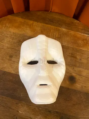 Raw 3d printed Loki mask ready for painting