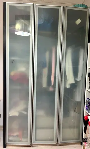 My 3-door wardrobe with frosted glass doors