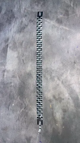 Thick stainless steel watch bracelet jubilee links