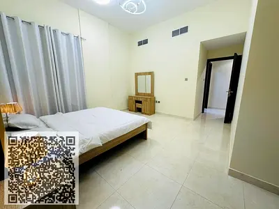 One-bedroom apartment with a living room for monthly rent in Ajman, Al Jurf. Monthly rent is AED 4200, including electricity, water, and internet. A r